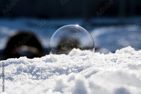 Obraz Seifenblase gefroren