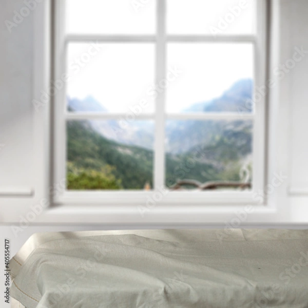 Fototapeta Desk of free space and window 