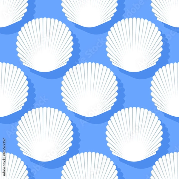 Fototapeta Seashells seamless pattern. Vector stock illustration eps10.