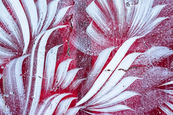 Obraz Abstract background, calligraphy pattern, the old wall decorated with paint stains.