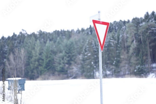 Obraz Fehrkehrsschild Vorfahrt