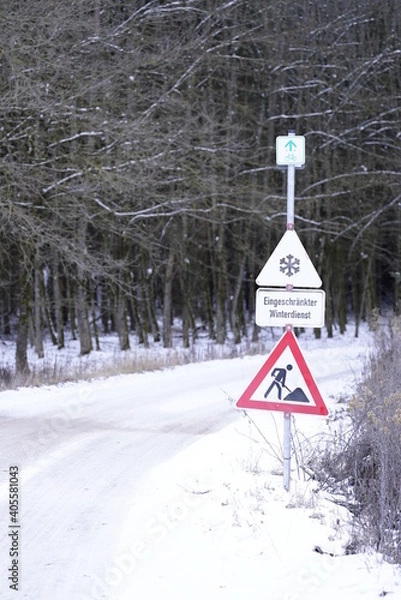 Obraz Ferkehrszeichen Schneeweg

