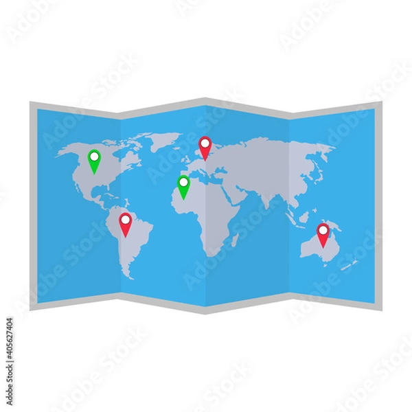 Obraz World travel map. Vector illustration.