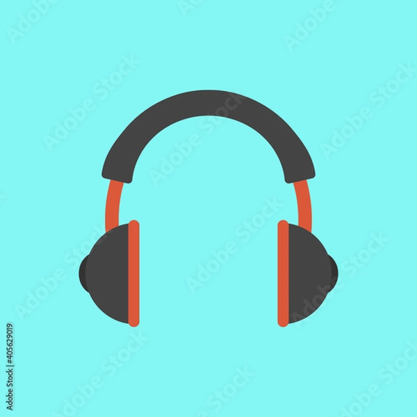 Obraz Headphones icon. Vector illustration.