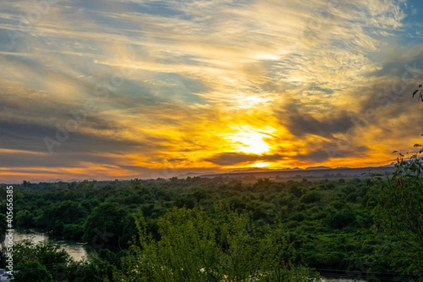 Obraz sunset over the field