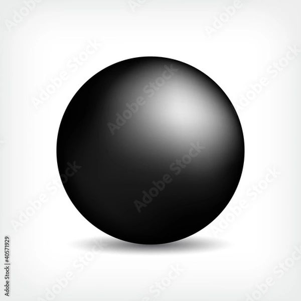 Obraz Kugel schwarz seidenmatt