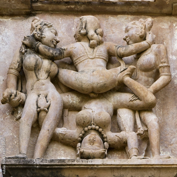 Fototapeta Karma Sutra pose of Khajuraho