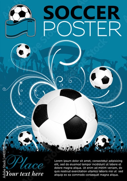 Fototapeta Soccer Poster
