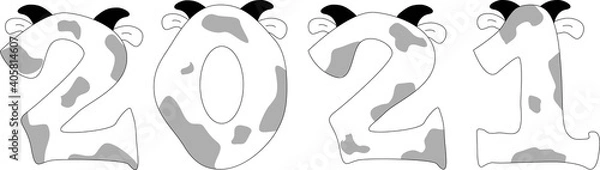 Fototapeta 2021 Happy New Year script text hand lettering. Design template Celebration typography poster, banner or greeting card for Merry Christmas and happy new year. Vector Illustration