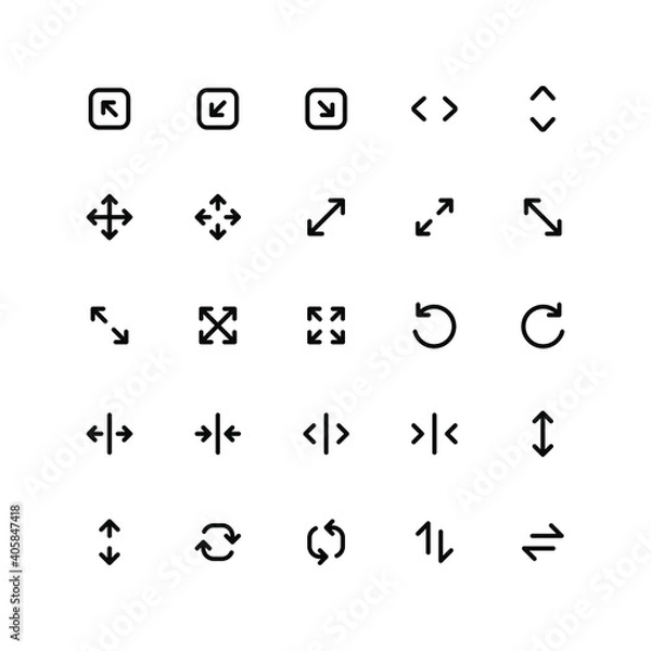 Fototapeta Direction Icon Set 2 (Line)