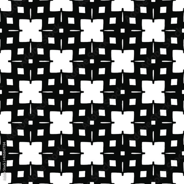 Obraz Black and white texture. Abstract seamless geometric pattern.
