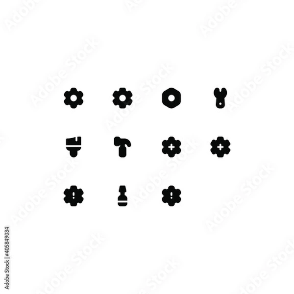 Fototapeta Tools Icon Set (Glyph)
