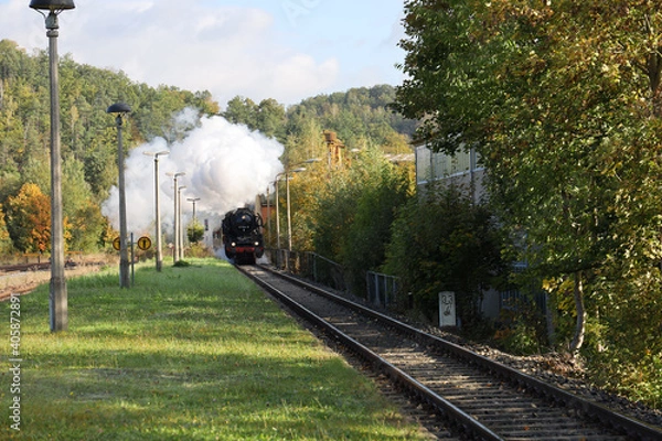 Obraz train on railway