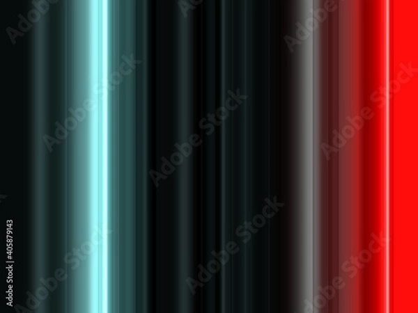 Fototapeta Red balck blue phosphorescent abstract lines background