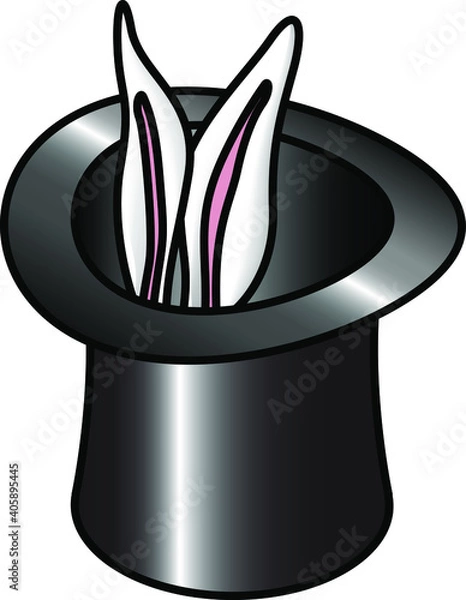 Obraz Concept: rabbit in a top hat.
