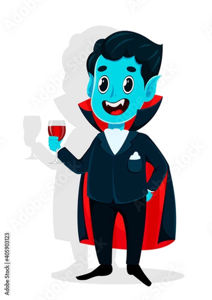 Obraz Happy Halloween. Vampire cartoon character
