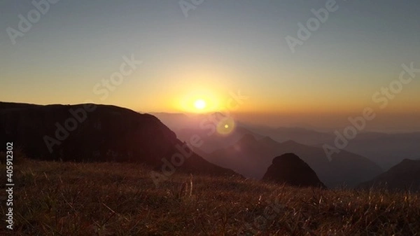 Obraz sunrise over the mountains