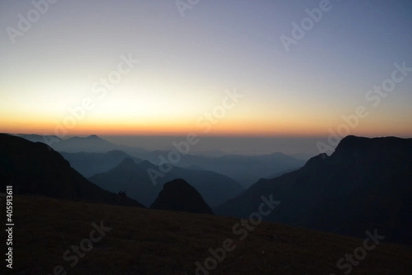 Obraz sunrise in the mountains