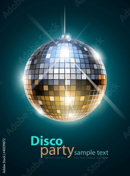Obraz lustro disco ball ilustracji wektorowych EPS10. Przezroczysty