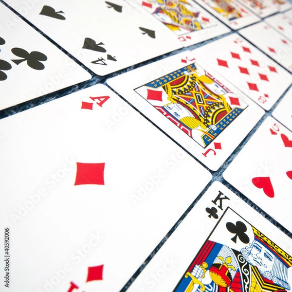 Fototapeta playing card number in a pile