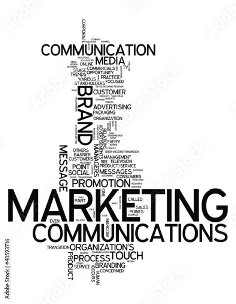 Fototapeta Word Cloud "Marketing Communications"