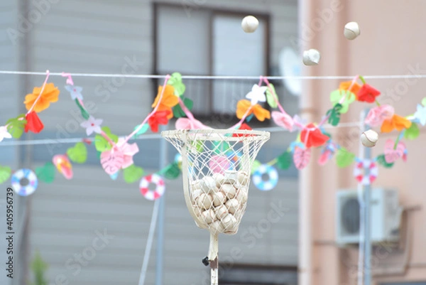 Fototapeta 運動会の玉入れ