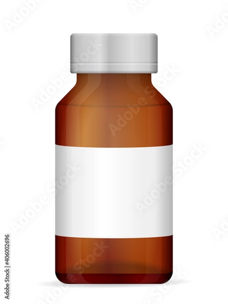 Fototapeta Glass medical bottle