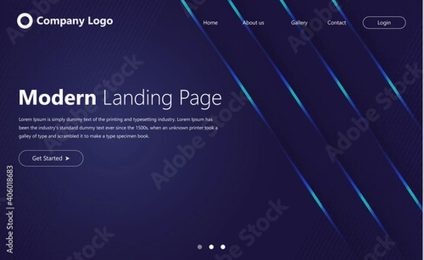 Obraz Vector Abstract, science, futuristic, energy technology concept. Digital image of light rays, stripes lines with blue light, speed and motion blur over dark blue background