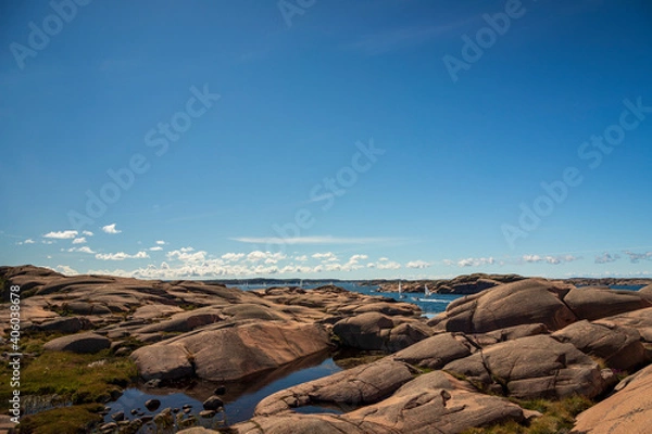 Obraz Scenic view of sea shore against sky
