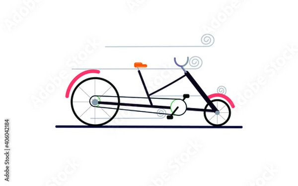 Obraz Old Style Cycle Illustration Design