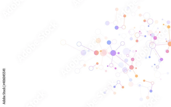 Obraz Vector illustration of molecular structure and genetic engineering