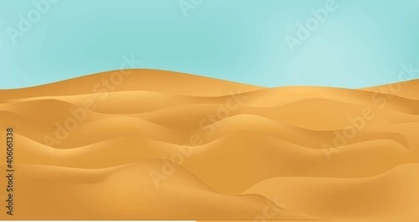 Obraz Sandy desert landscape background vector illustration