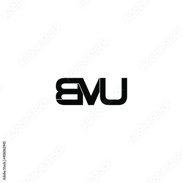 Obraz bvu letter original monogram logo design