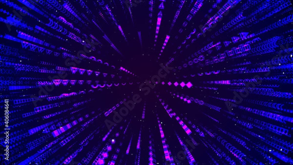 Fototapeta Abstract circular geometric background. Circular geometric centric motion pattern. Starburst dynamic lines or rays