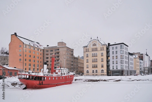 Obraz Cloudy winter day in Helsinki