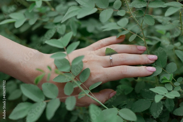 Fototapeta hand with a ring