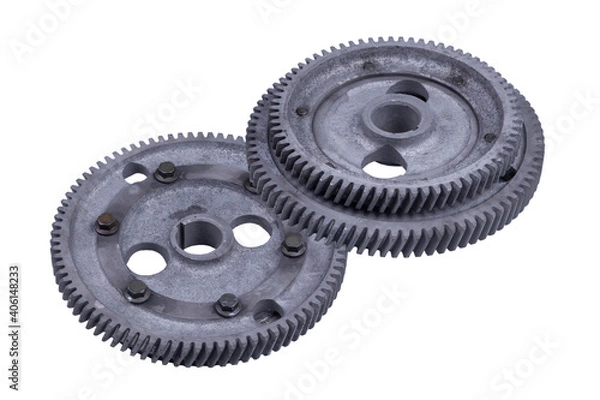 Fototapeta The gear motor of the machine details of automobile engineering