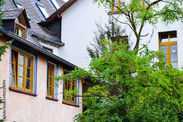 Obraz Verschnörkelte Dorfhäuser