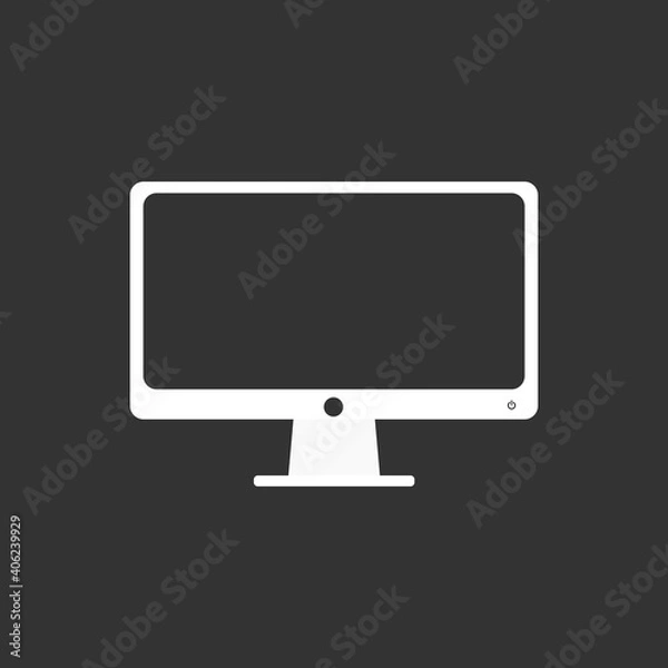 Fototapeta Computer monitor icon. Vector illustration.