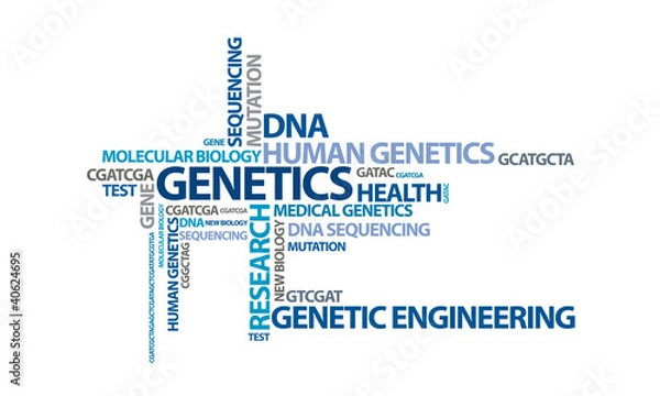 Obraz Genetics - word cloud/1