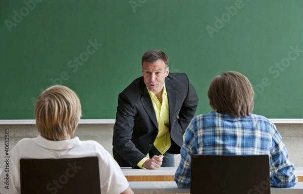 Obraz Und jetzt íst ruhe in der Klasse.