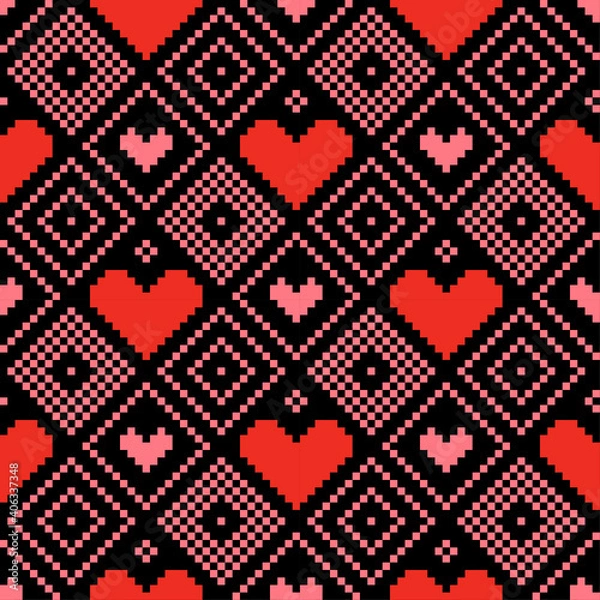 Obraz seamless pattern with hearts