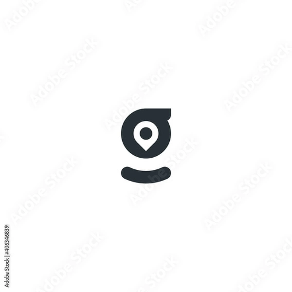 Obraz Letter G Pin Point Map Logo Icon Vector Template