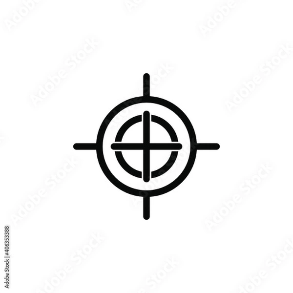Obraz icon sight sniper target vector icon eps