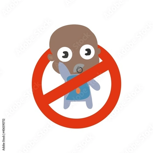 Obraz picture, not for children, children are forbidden vector