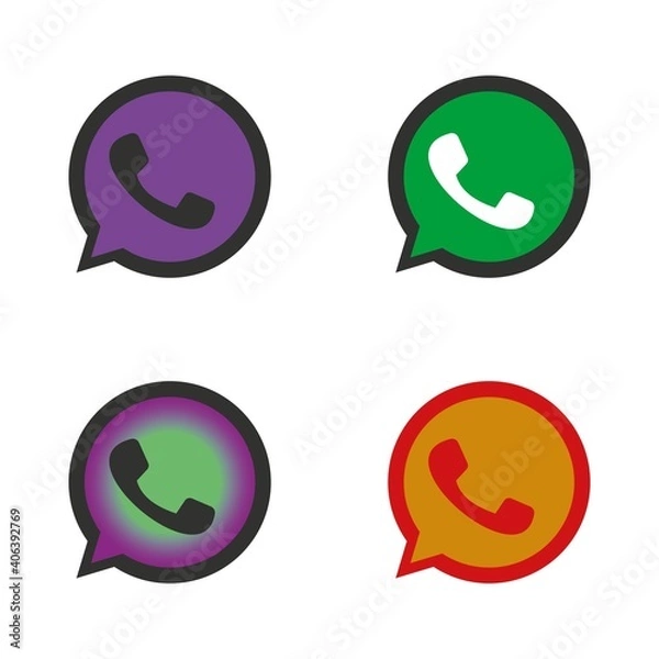 Obraz picture, handset, vector on white background