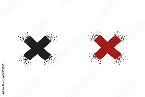 Obraz cross vector image on white background