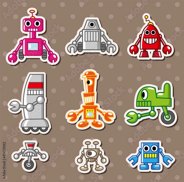 Obraz robot stickers