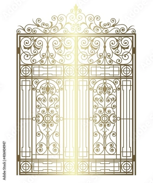 Obraz golden vintage gate