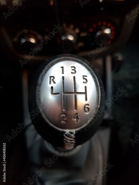 Obraz The shift lever in the car